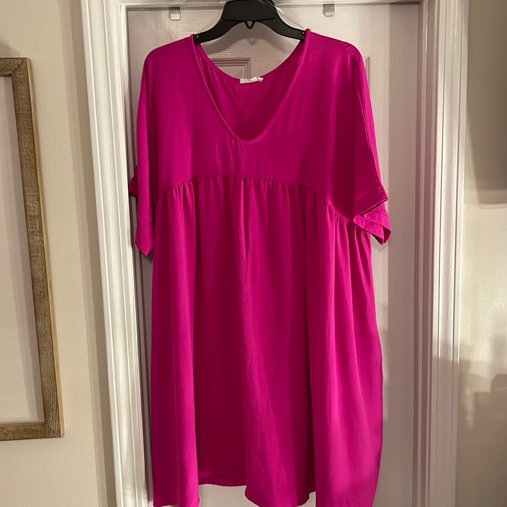 Pink babydoll dress
